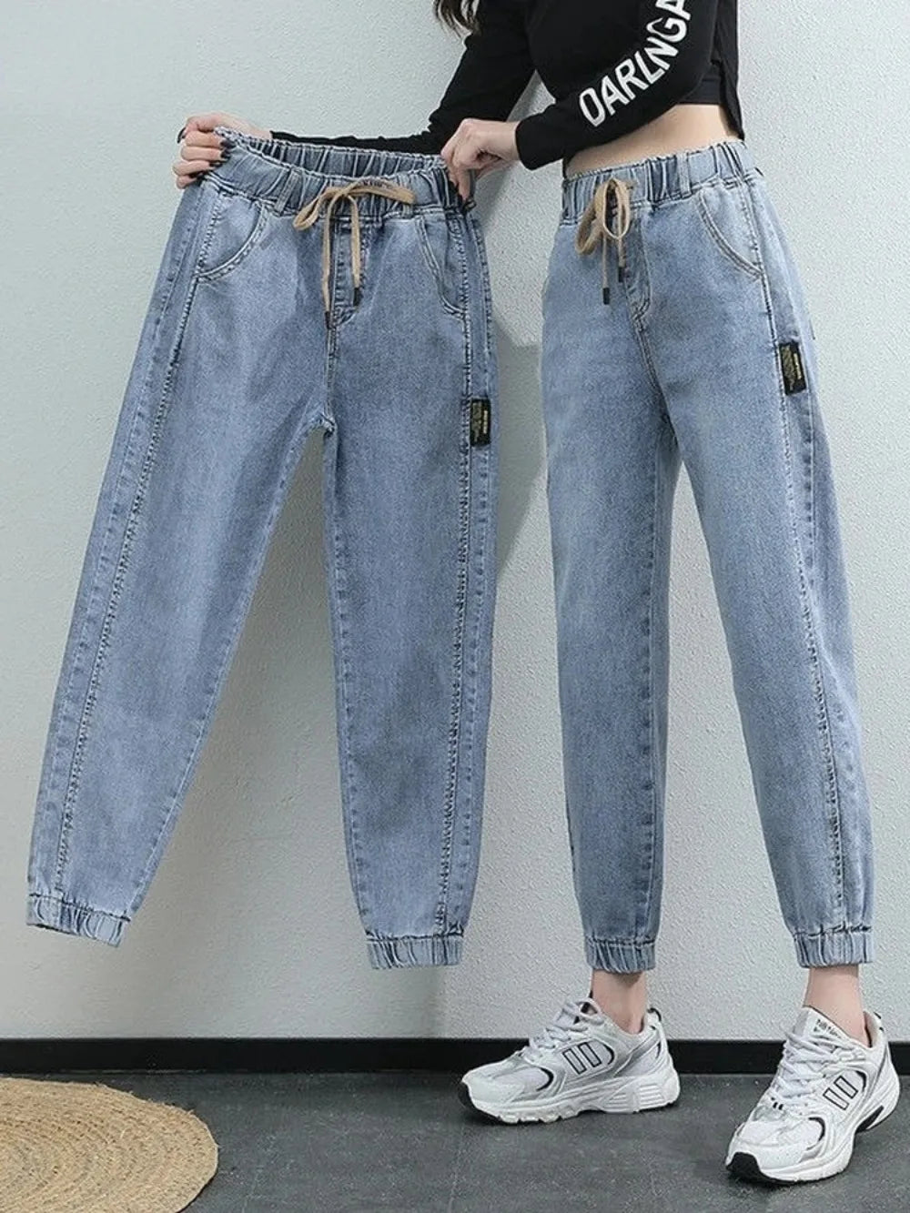 New Harem Pants Vintage High Waist Women's Jeans Ankle Length Mom Jeans Cowboy Denim Pants Jeans Women's y2k Streetwear