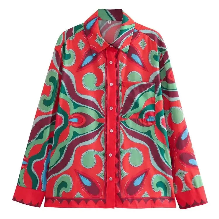 BlingBlingee Summer Printed Women Wide Pants Satin Suits Traf Asymmetric Sleeveless Strapless Crop Top Female Sets Y2K Only Top