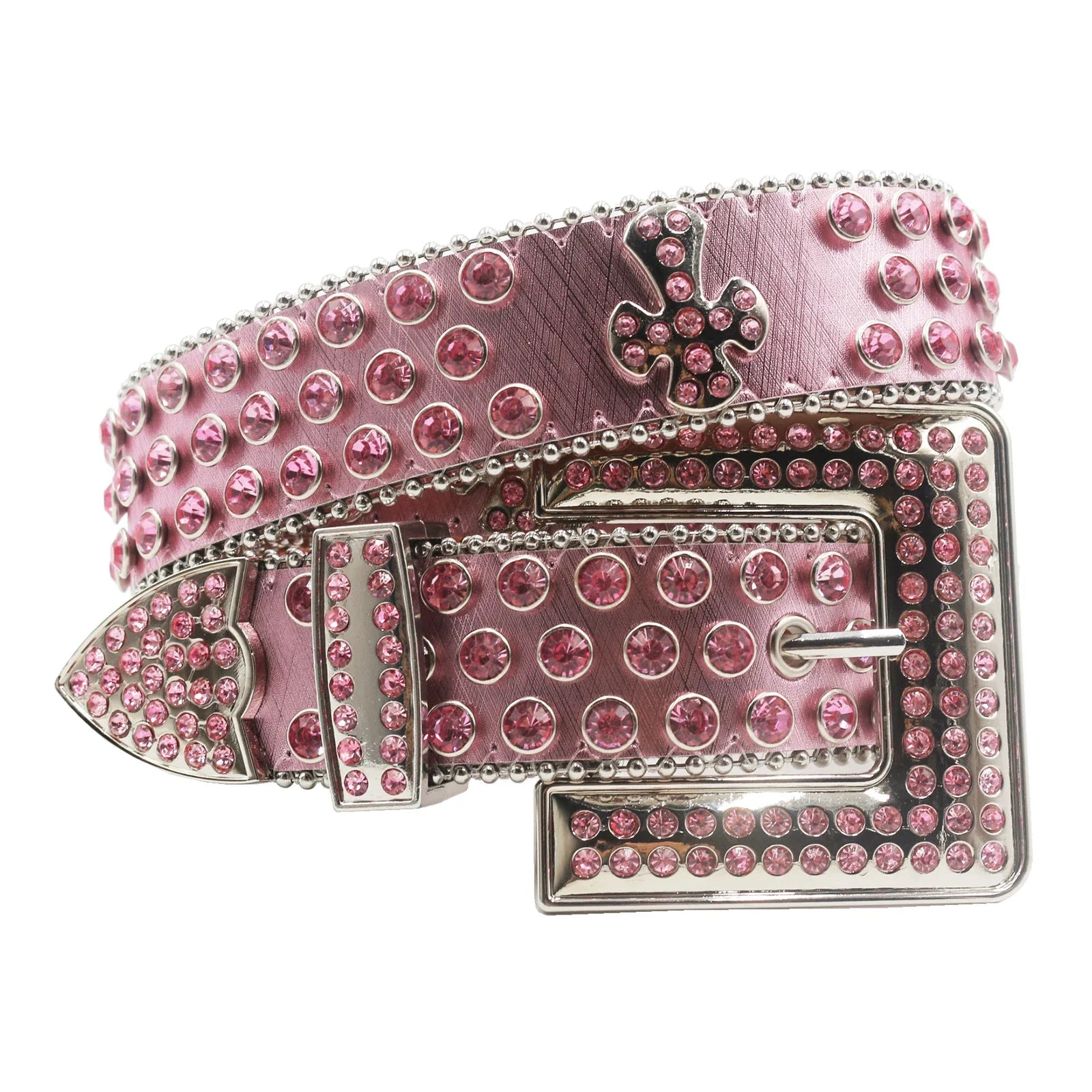 Vintage Dark Rhinestone Rivet Belt for Women Sequin Punk Hip Hop Jeans Accessories Luxury Designer bb Belt Beautiful