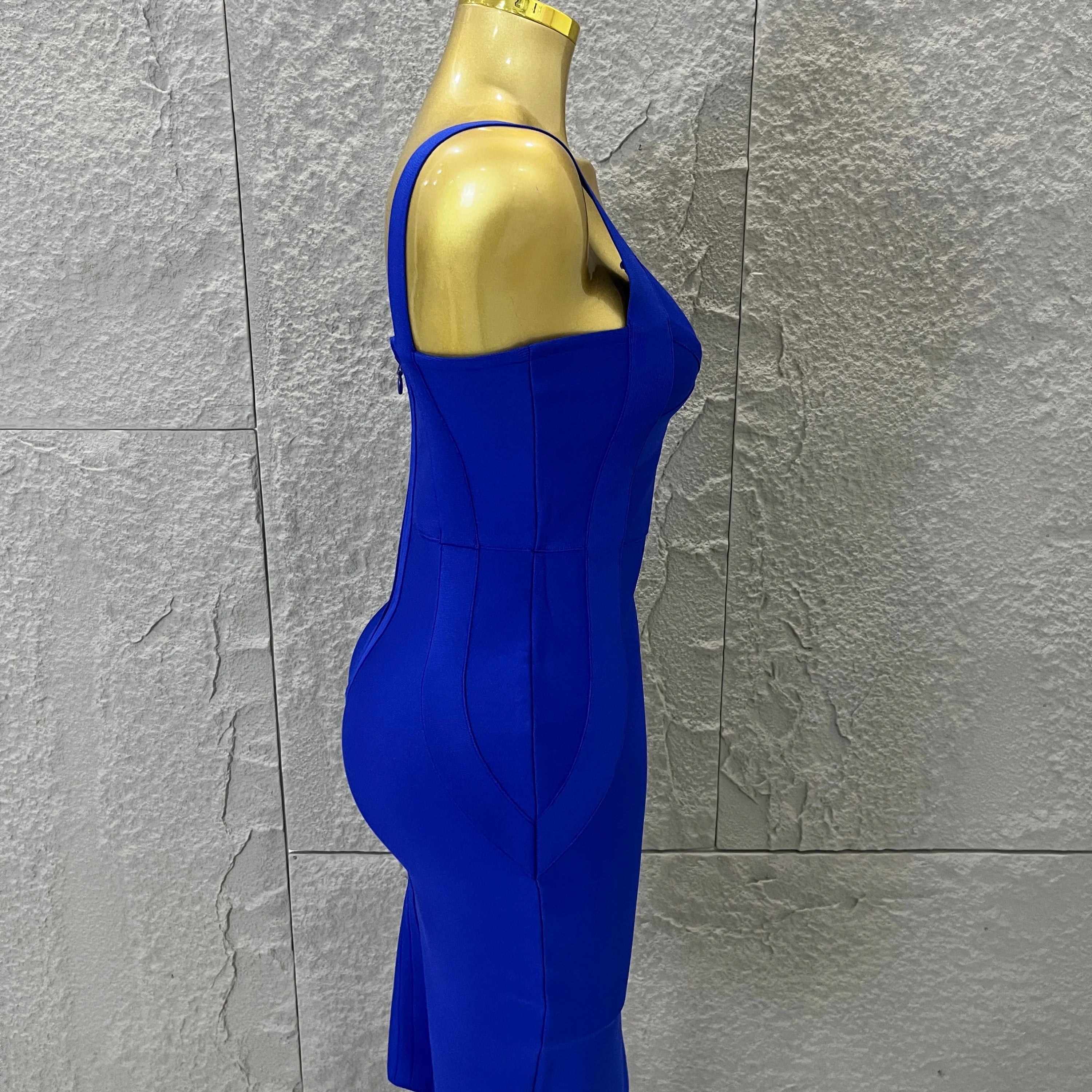 Elegant Sweetheart Neck Bandage Dress Crisscross Bust Slim Fit Midi Evening Banquet Formal Dinner Wedding Guest Cocktail Outfit
