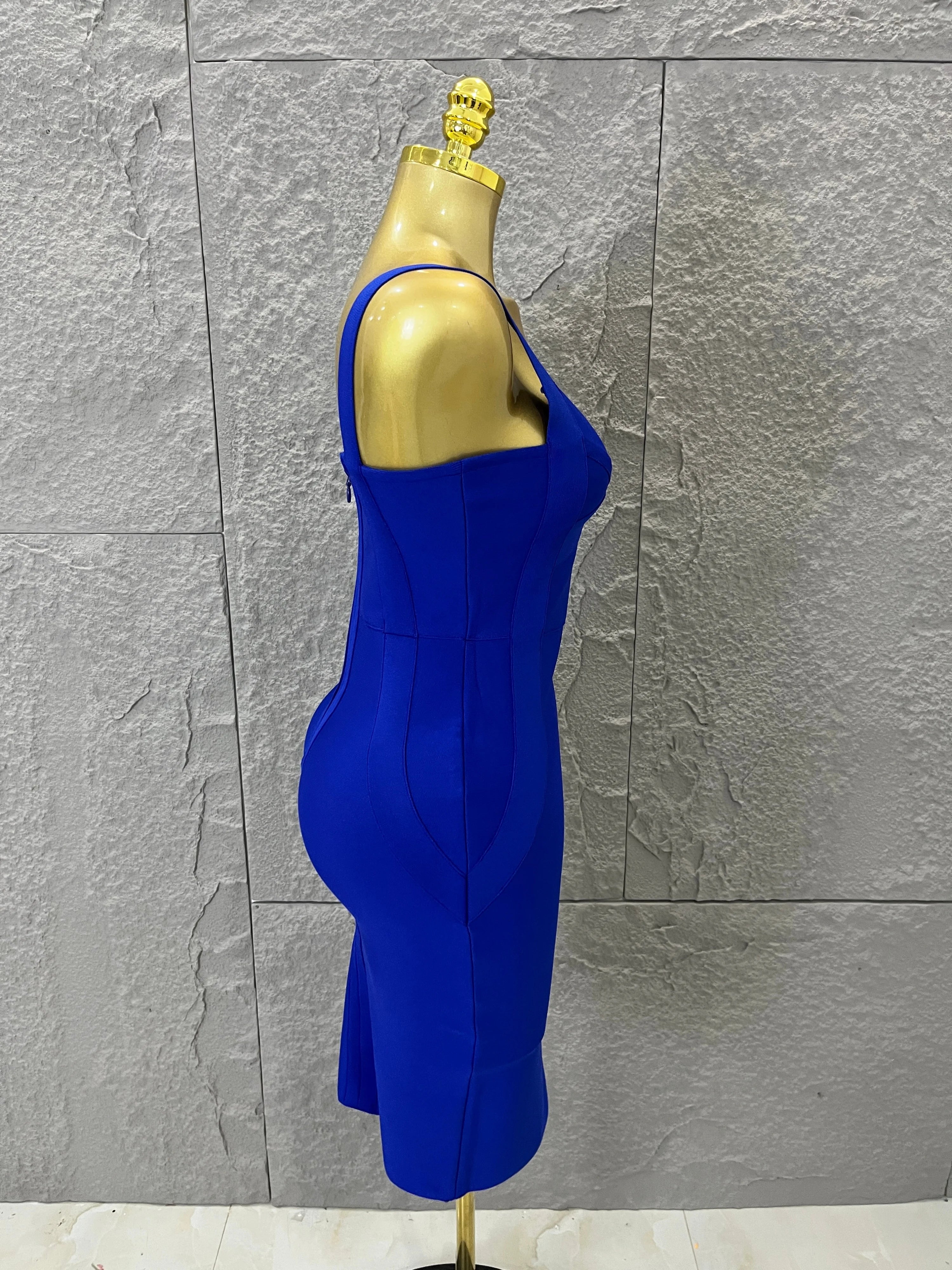 Elegant Sweetheart Neck Bandage Dress Crisscross Bust Slim Fit Midi Evening Banquet Formal Dinner Wedding Guest Cocktail Outfit