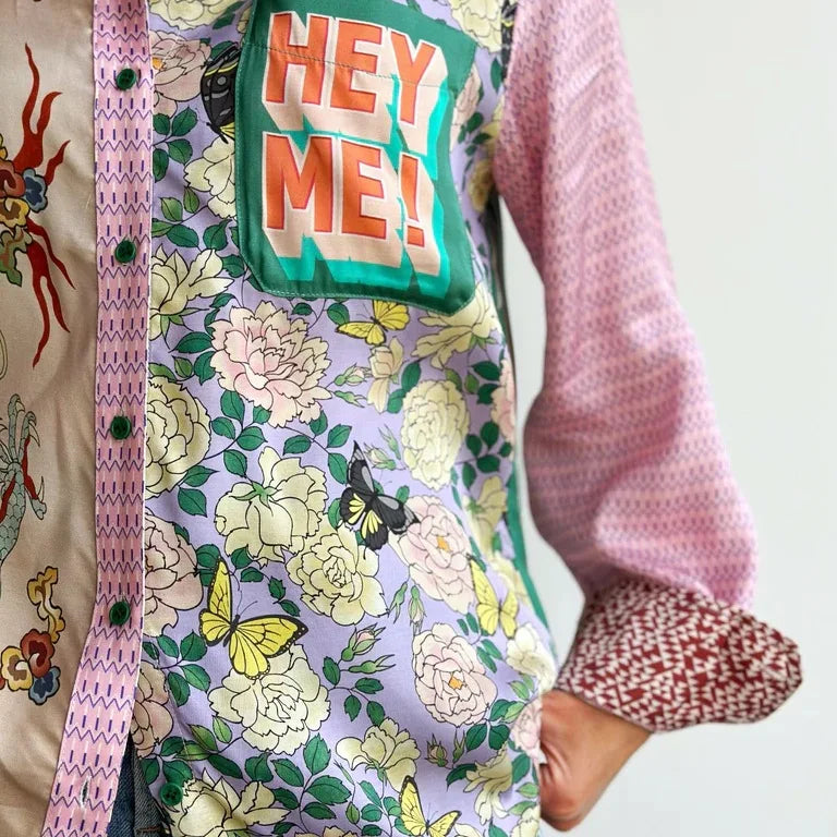 Fashion Graffiti Long Sleeve Turn-down Collar Blouse Vintage Print Graphic Shirt New Cardigan Casual Streetwear Clothing