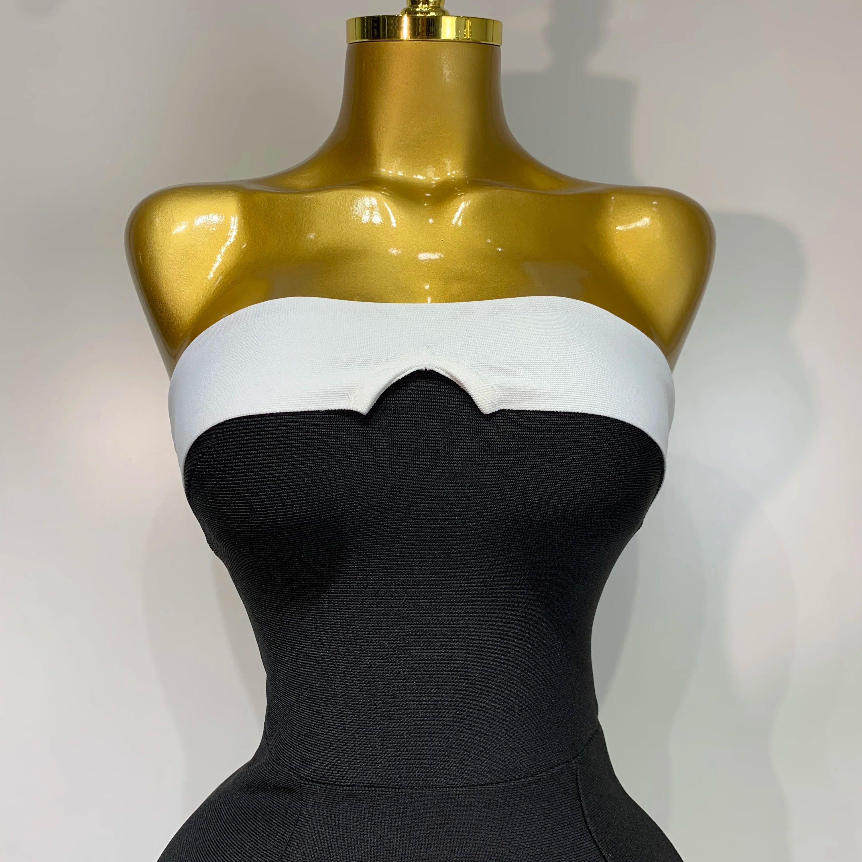 Women Sexy Strapless Backless Flower Maxi Long Bandage Dress 2025 Knitted Celebrity Elegant Evening Club Party Birthday Dresses