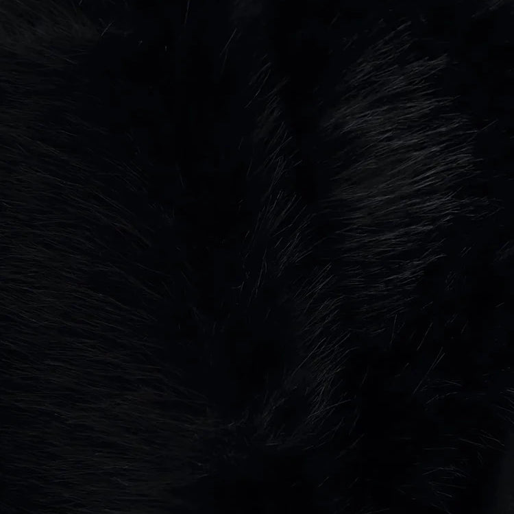 Women New Slim Black Faux Fur Woolen Patchwork Women Long Coat Chic Belt Full Sleeve Button Female Outwea Coats