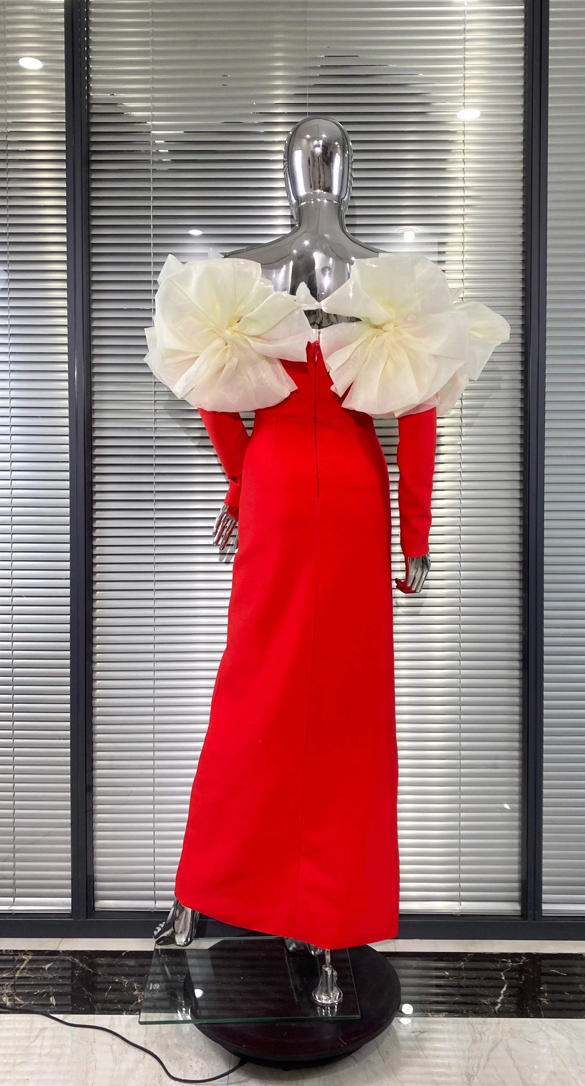 2025 Stereoscopic Flower Sexy Off The Shoulder Ankle Lenght Bandage Dress Woman Birthday Party Vestido Celebrity Party Outfit