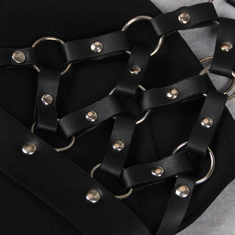 2023 Summer Long Dress Women Sexy High Split Design Evening Party Black Bandage Dress Fashion Stage Show Wear