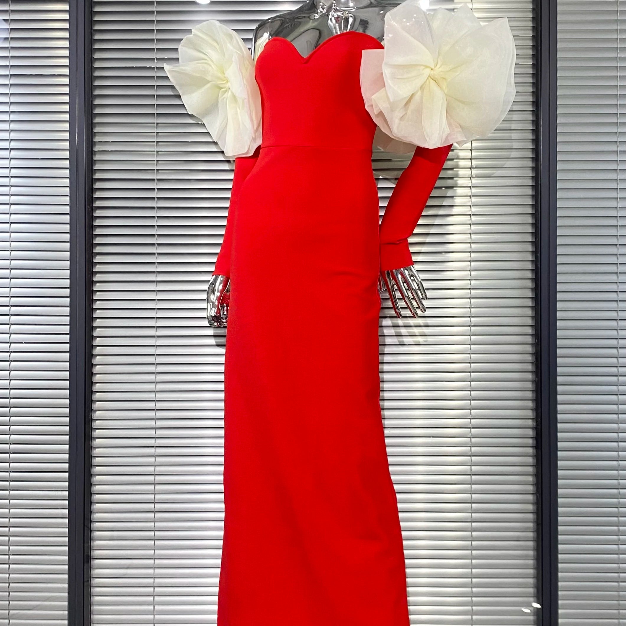 2025 Stereoscopic Flower Sexy Off The Shoulder Ankle Lenght Bandage Dress Woman Birthday Party Vestido Celebrity Party Outfit