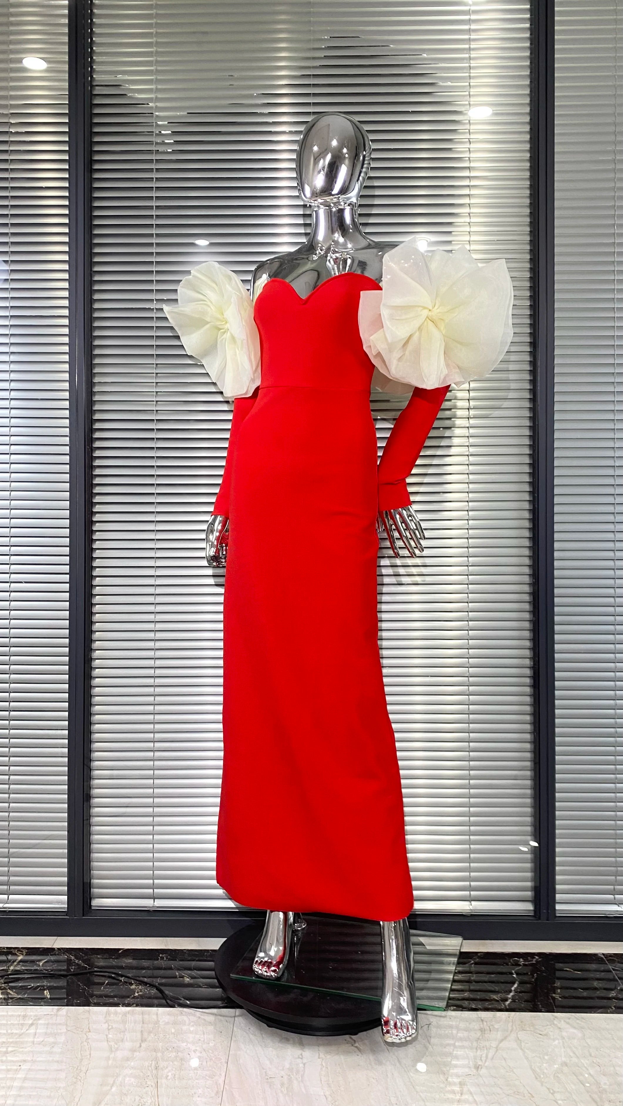 2025 Stereoscopic Flower Sexy Off The Shoulder Ankle Lenght Bandage Dress Woman Birthday Party Vestido Celebrity Party Outfit