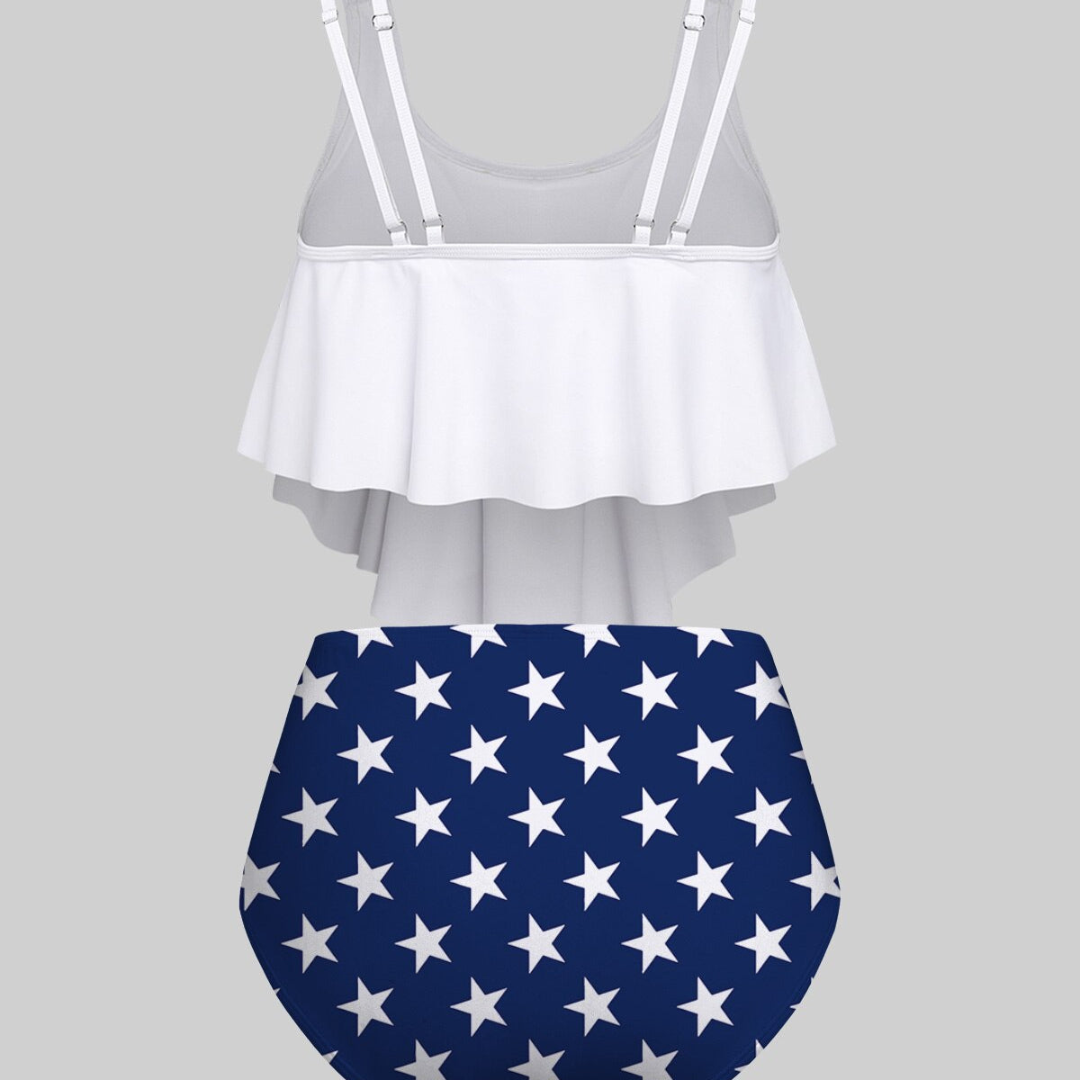 Plus Size 3D American Flag Print Tankini Swimsuit XS-8XL Bikinis Women Two Pieces Beach Wear Bathing Suit Swimwears