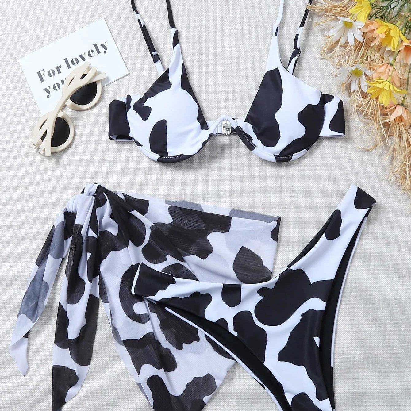 Sexy Bikinis Female Swimsuits Women's Three-Piece Swimwear Beach Swim Wear Bathing Suits Brazilian Bikini Set Pool Bather A23042407H