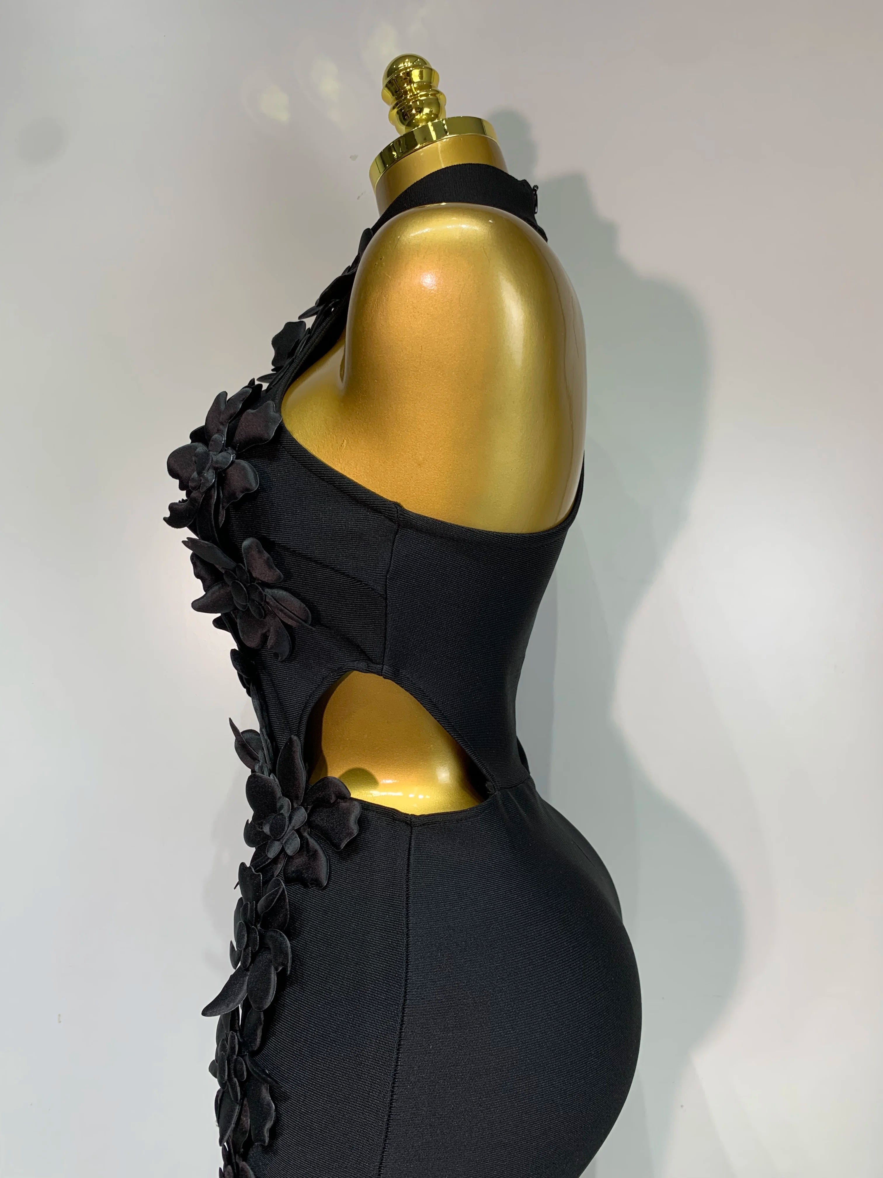 Women Sexy Sleeveless Flower Hollow Out Evening Party Bandage Dresses Red Knitted Bodycon Birthday Wedding Guest Clothing