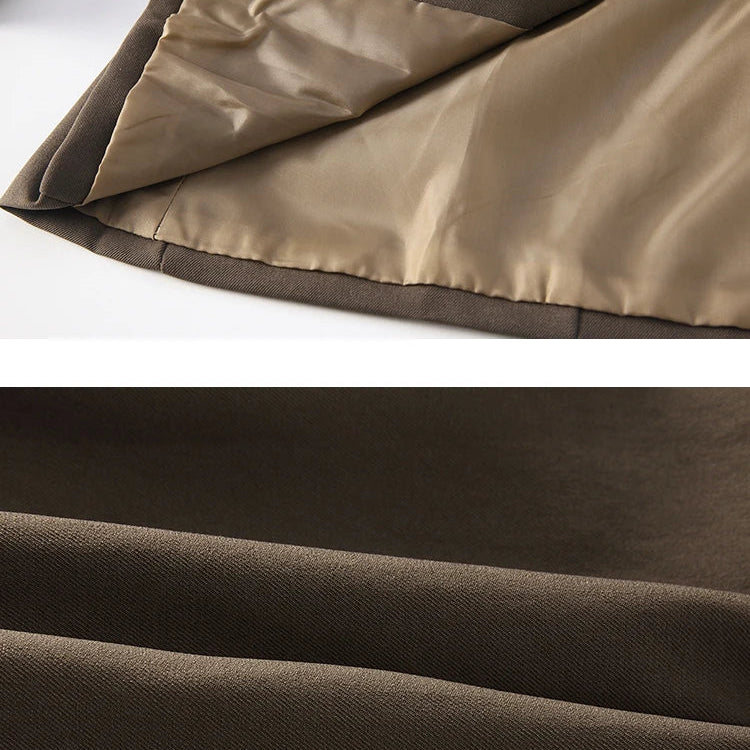 LANMREM Belt Spliced Design Blazer Women Vintage Notched Collar Single Button Coat Fashion Spring New Clothing 2AA4613