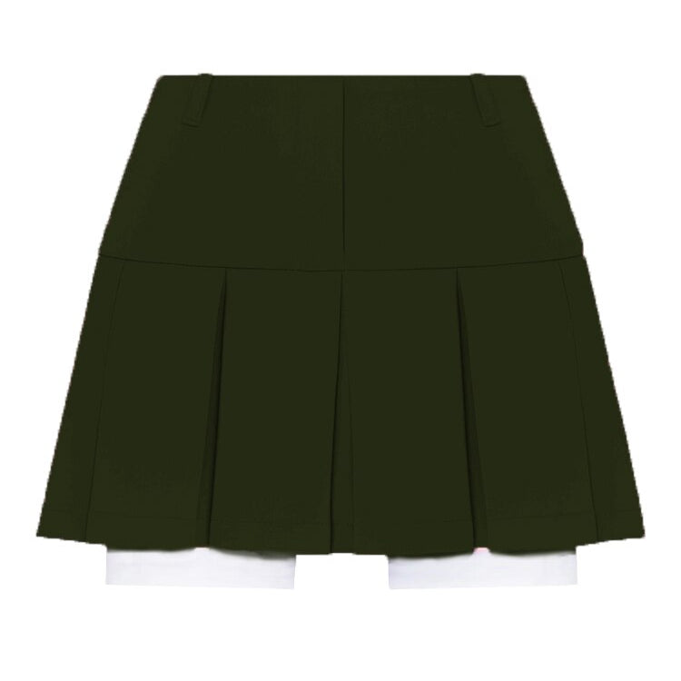 Taruxy Casual Two Piece Sets Women's Fall Outfits 2022 New Black Matching Sets With Skirt And Blazer Cropped Top Suit For Women Only ArmyGreen Skirt