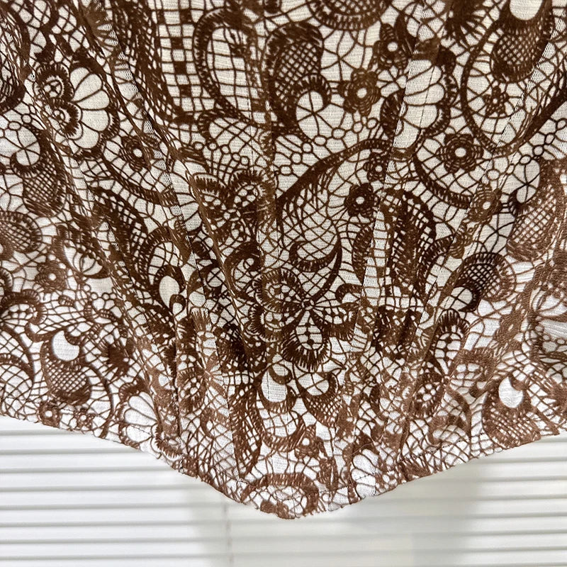 Winter New Fashion Floral Pattern Lace Shoulder Strap Fishbone Chest Pad Camisole For Women Outwear Tank Top 11A07941