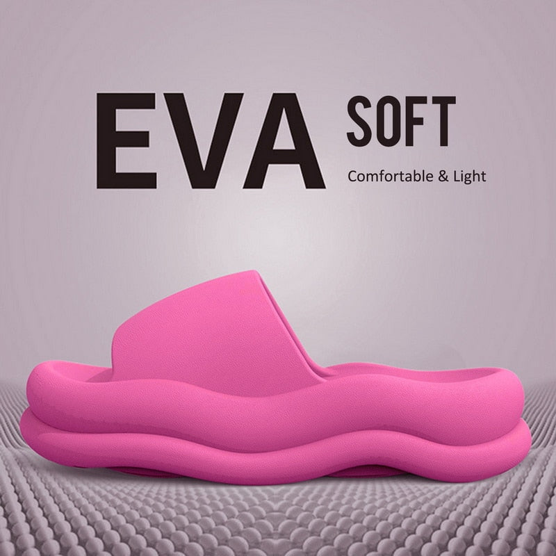 Women Soft Sole Cloud Slippers Summer Beach Thick Platform Slipper Sandals Women Fashion Eva Slippers For Home Flip Flops Woman Pink