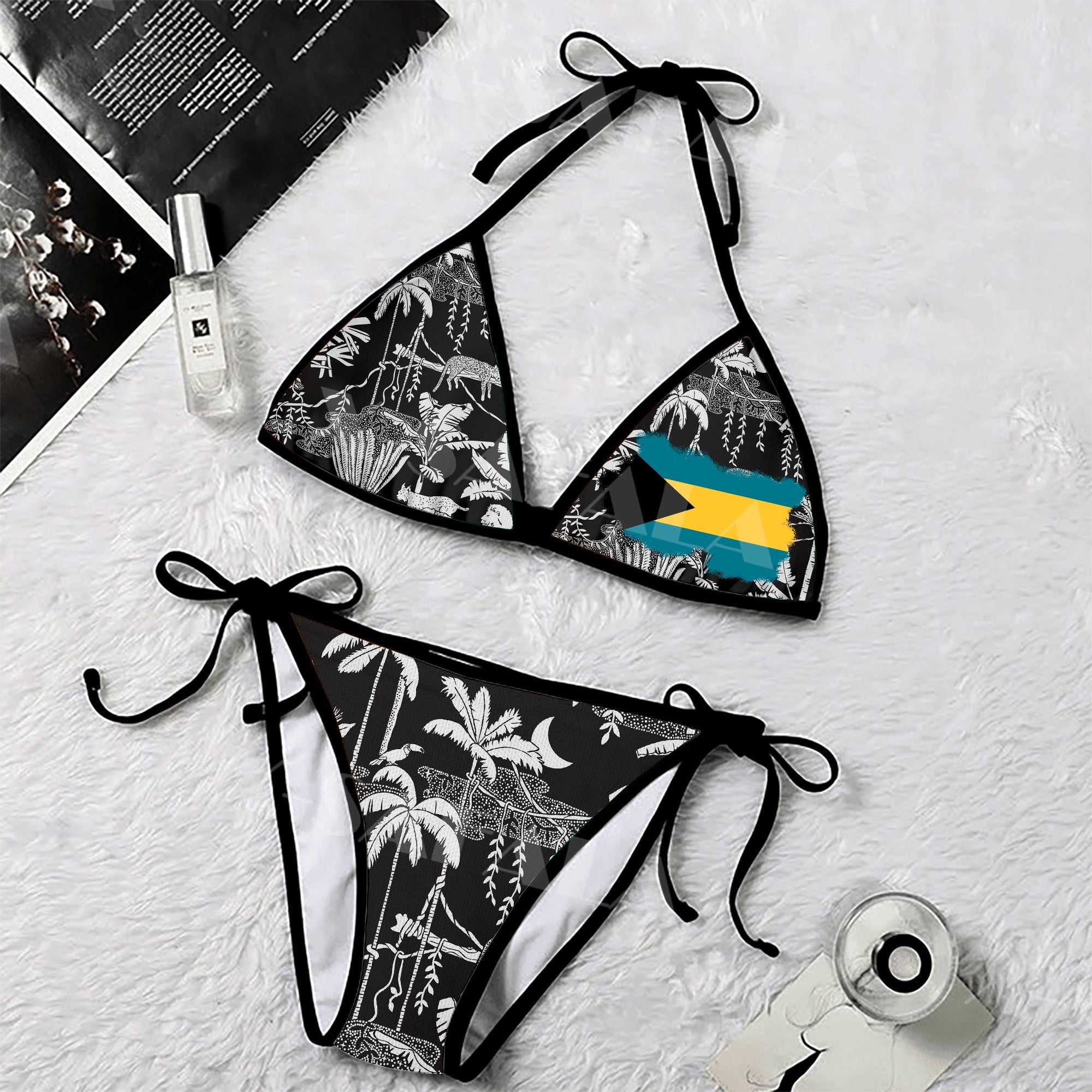 The West Indies Beautiful Bahamas Flag 3D Print Women Micro Bikini Set Summer Beachwear Sexy Beach Bathing Suits WE16