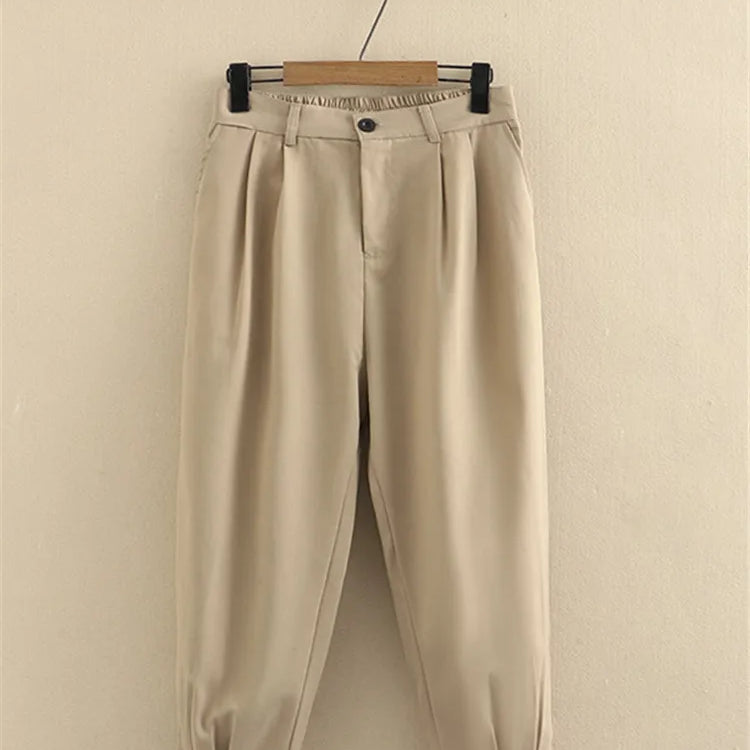 Plus Size Women's Suit Suit Collar Lapel Casual Jacket Elastic Waist Side White Strip Stitched Casual Suit Trousers Combination