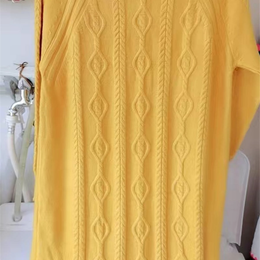 Winter Thicken Plus Velvet Sweater Dress Women's Fall Mock Neck Rib Knit Bottoming Dresses Elegant Warm Vestido Midi With Coats yellow