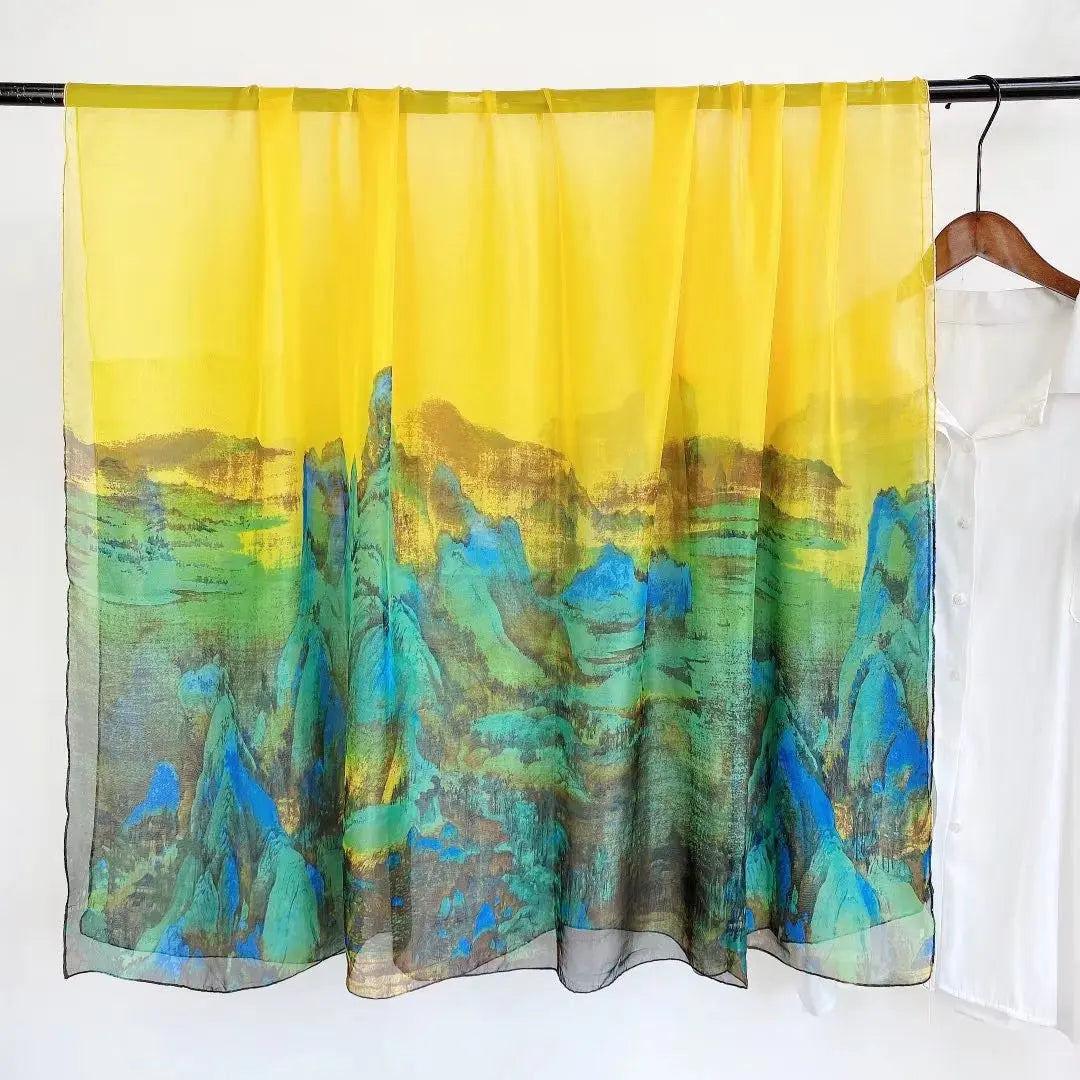 Print Silk Scarf Hijab Women Spring Deisgn Soft Beach Stoles Elegant Head Scarves Echarpe Shawl Satin Large Wrap Echarpe Bandana see chart 33