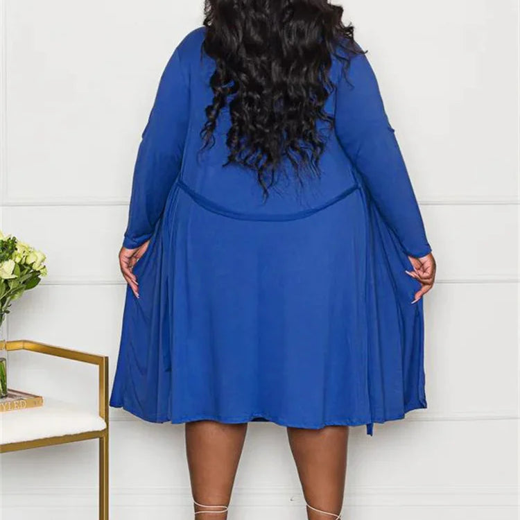 Wmstar Plus Size Dress Sets 2 Piece Outfits Maxi Dresses Out Wear Coat Sexy Matching Suit Fall Clothes Wholesale Dropshipping