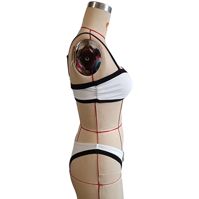 Sexy Bikini Two Piece Set print Lace Up Backless Low Waist Triangle Bathing Suit Beachwear For Female