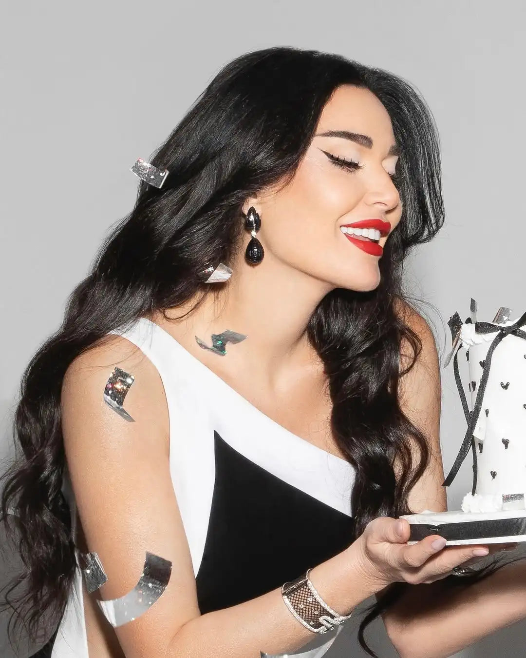 Women Sexy One Shoulder High Split Bodycon Long Bandage Dress Celebrate Birthday Party Photo Shoot Wear