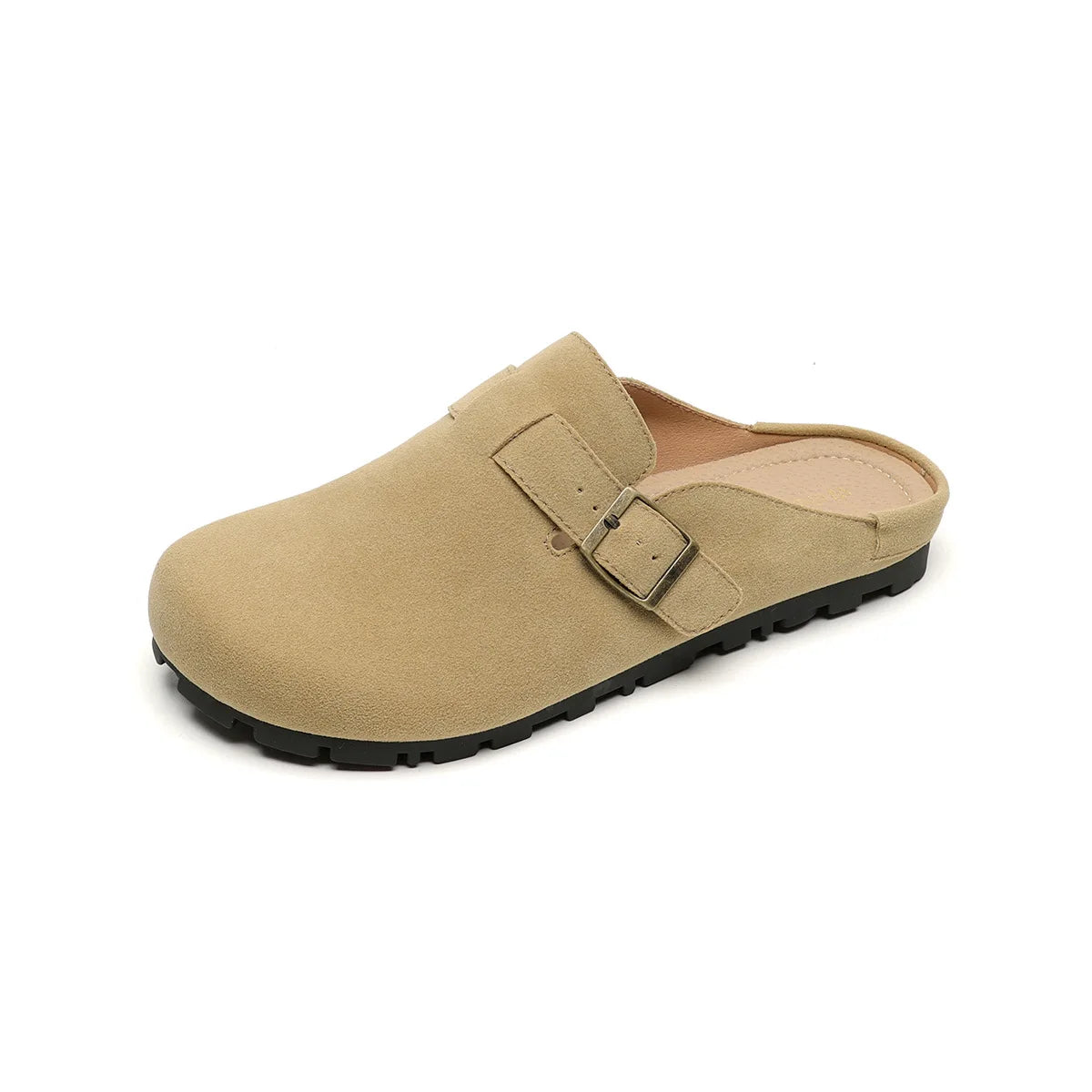 New spring women's outdoor shoes Mules Slippers Ladies' casual flat shoes Work shoes Boat shoes Large sizes 41-43 light yellow