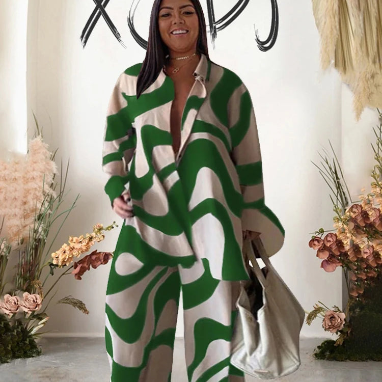 2 Piece Sets Outfits Loose T-shirt Long Pants Casual Elegant Woman Sets Female Fashion Suits Plus Size Dropshipping Wholesale