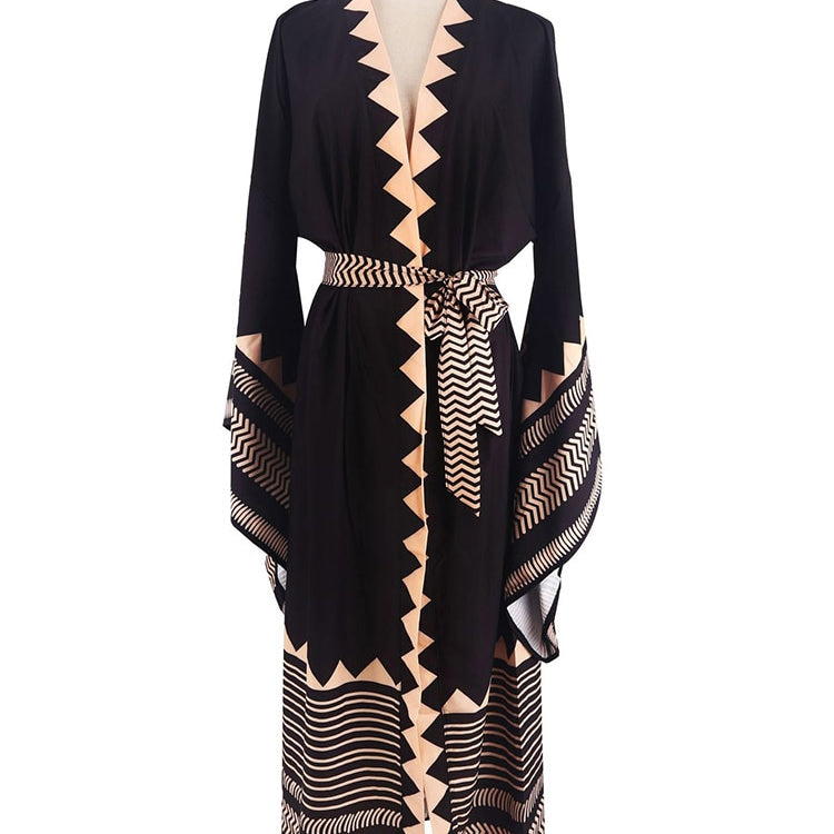 Swimsuit Cover Up Beach Kimono Pareo Fashion Oversized Cuffs Tunic Long Dress Cardigan Summer Swimwear Beachwear