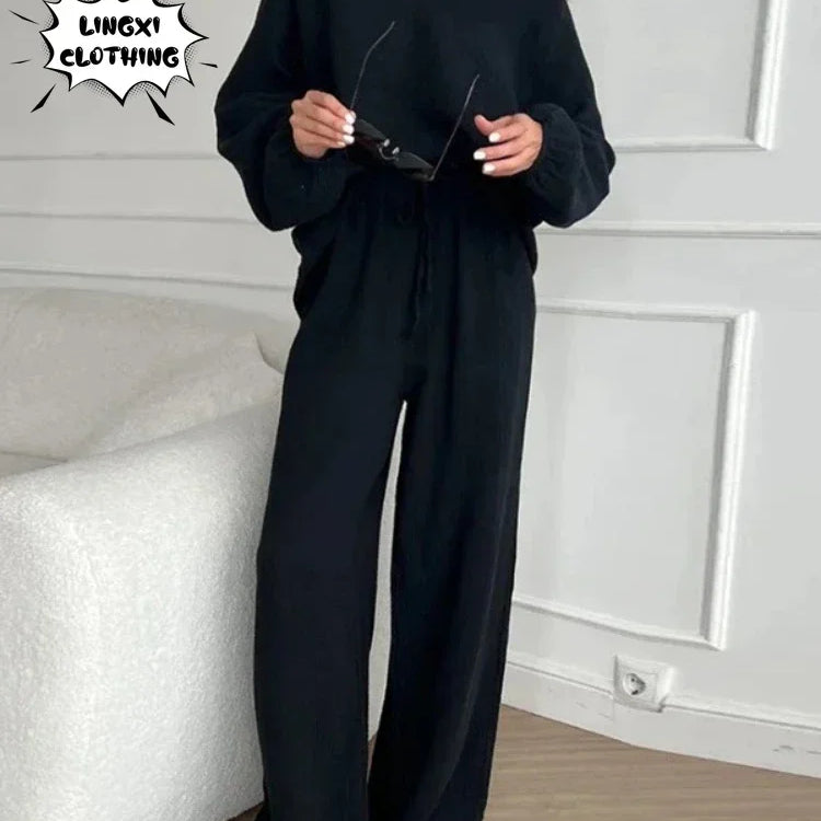 2024 Summer Fashion New Plus Size Women's Wear Set with Polo Collar Cotton Hemp Pants Elegant Solid Color Two Piece Set