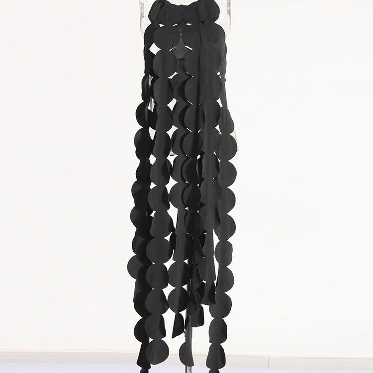 Solid Backless Dresses For Women O Neck Sleeveless Patchwork Lace Up Temperament Slimming Dress Female Fashion New