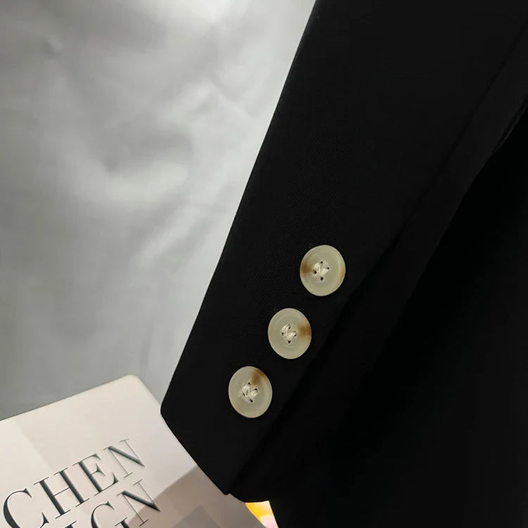 LANMREM Patchwork Design Niche Blazer For Women Color Block Single Breasted Office Lady Fashion Coat Clothing New 2DA5205