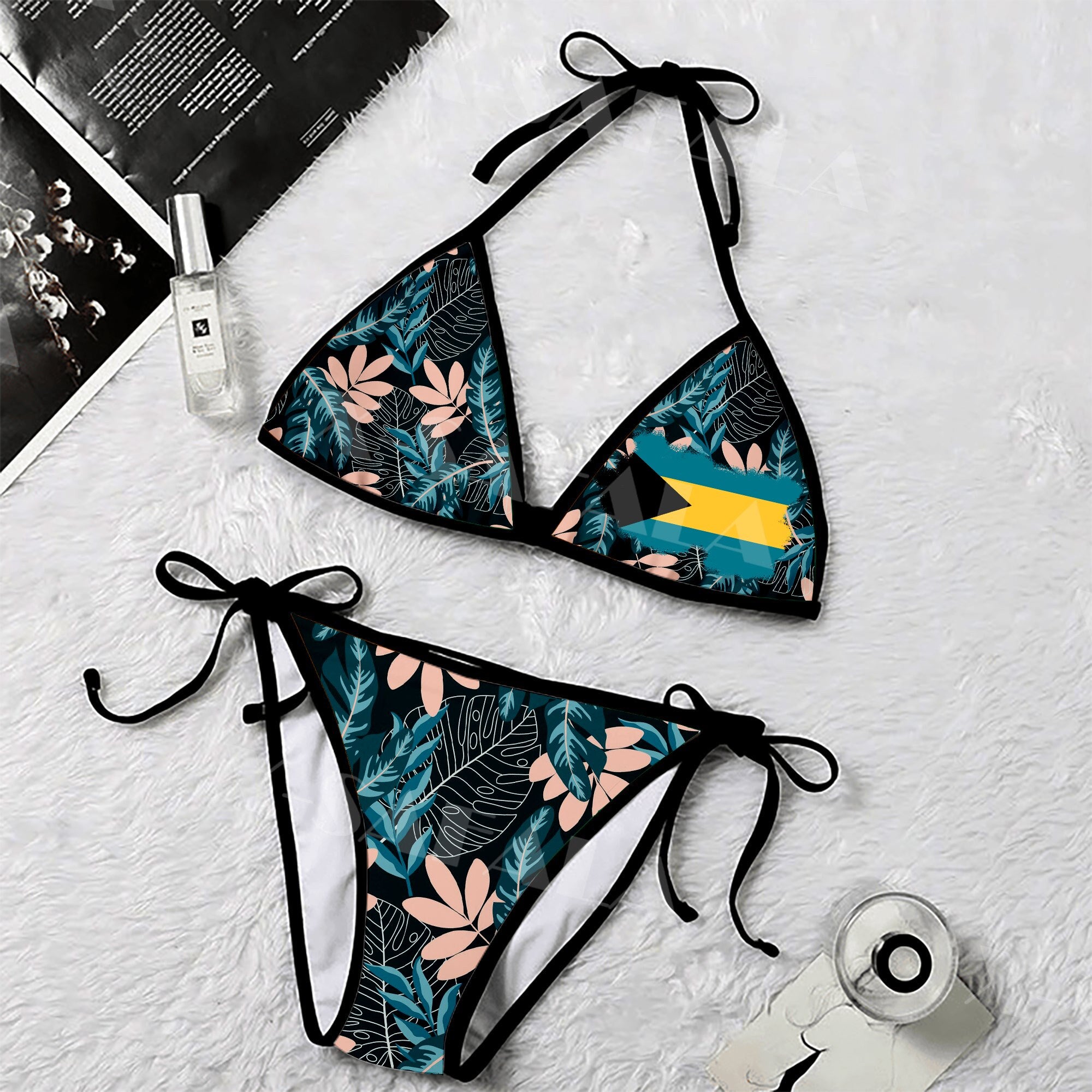 The West Indies Beautiful Bahamas Flag 3D Print Women Micro Bikini Set Summer Beachwear Sexy Beach Bathing Suits WE18