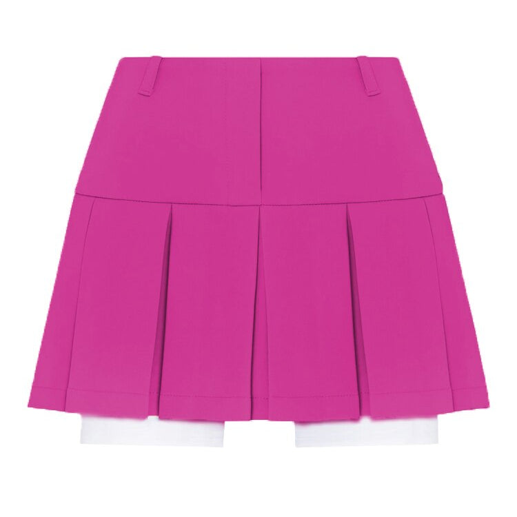 Taruxy Casual Two Piece Sets Women's Fall Outfits 2022 New Black Matching Sets With Skirt And Blazer Cropped Top Suit For Women Only Rose Red Skirts