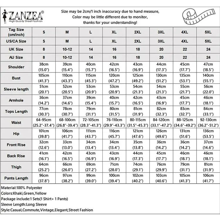 Fashion Retro Printed 2pcs Pant Sets ZANZEA Holiday Long Sleeve Lapel Shirts Outfits Elegant Women Long Trouser 2023 Tracksuit