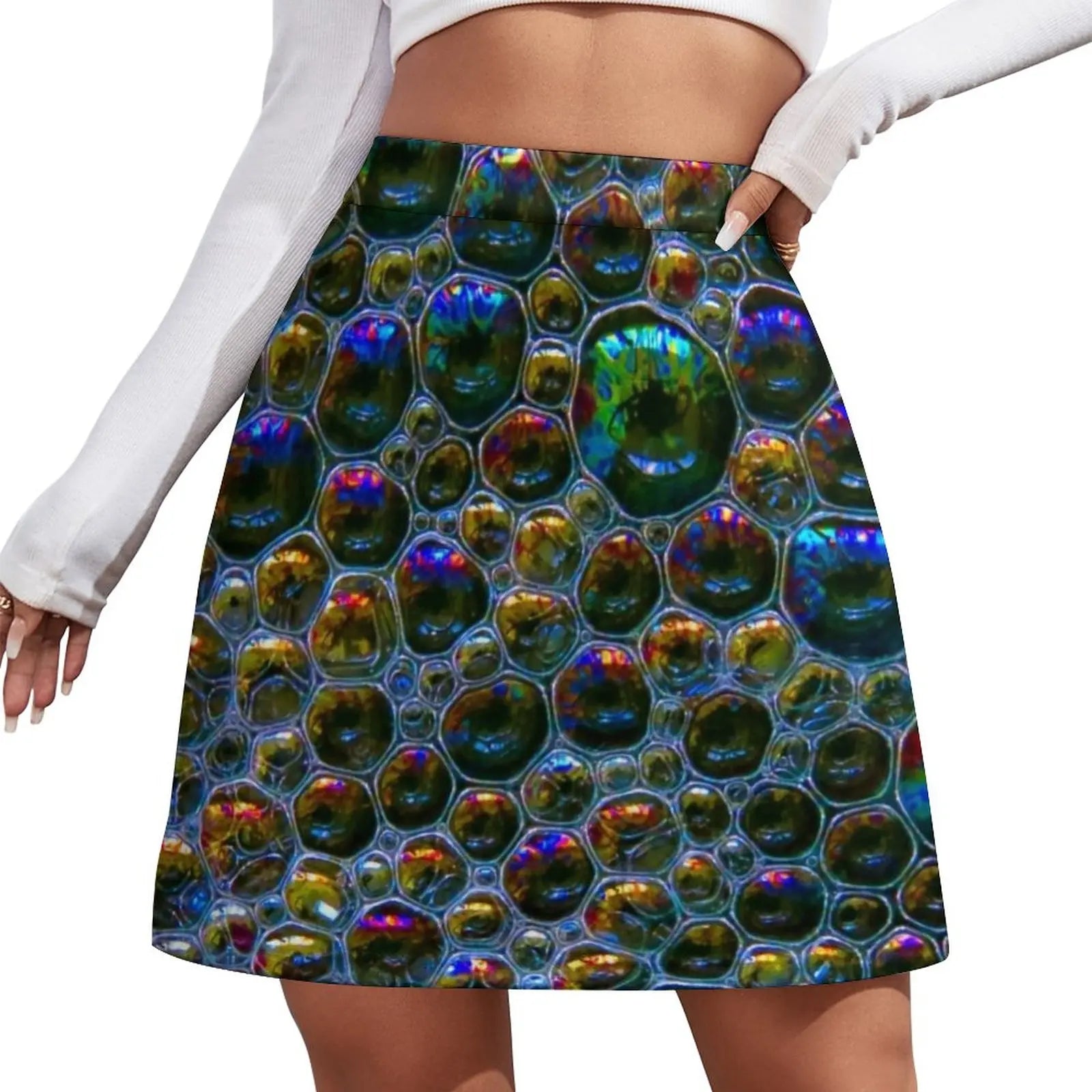 Bubble, bubble Mini Skirt korean ladies summer korean luxury clothing summer dresses for women 2023 White