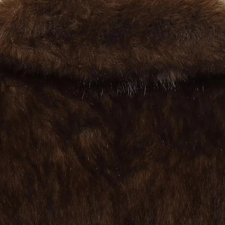 Women 2025 Winter New Reversible Casual Long Sleeves Buttons Turn-Down Collar Loose Outerwear Women Warm Coat Faux Fur Jackets ﻿