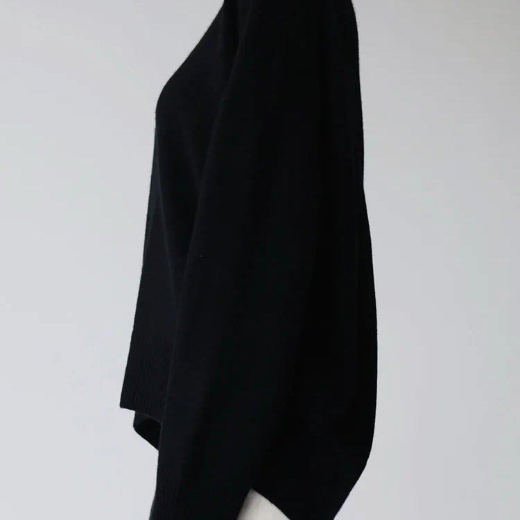 Basic Sweaters For Women Oversize O Neck Knitted Pullovers Autumn Winter Loose Tops Women's Jumper Light Blue Sweaters Oversized Black