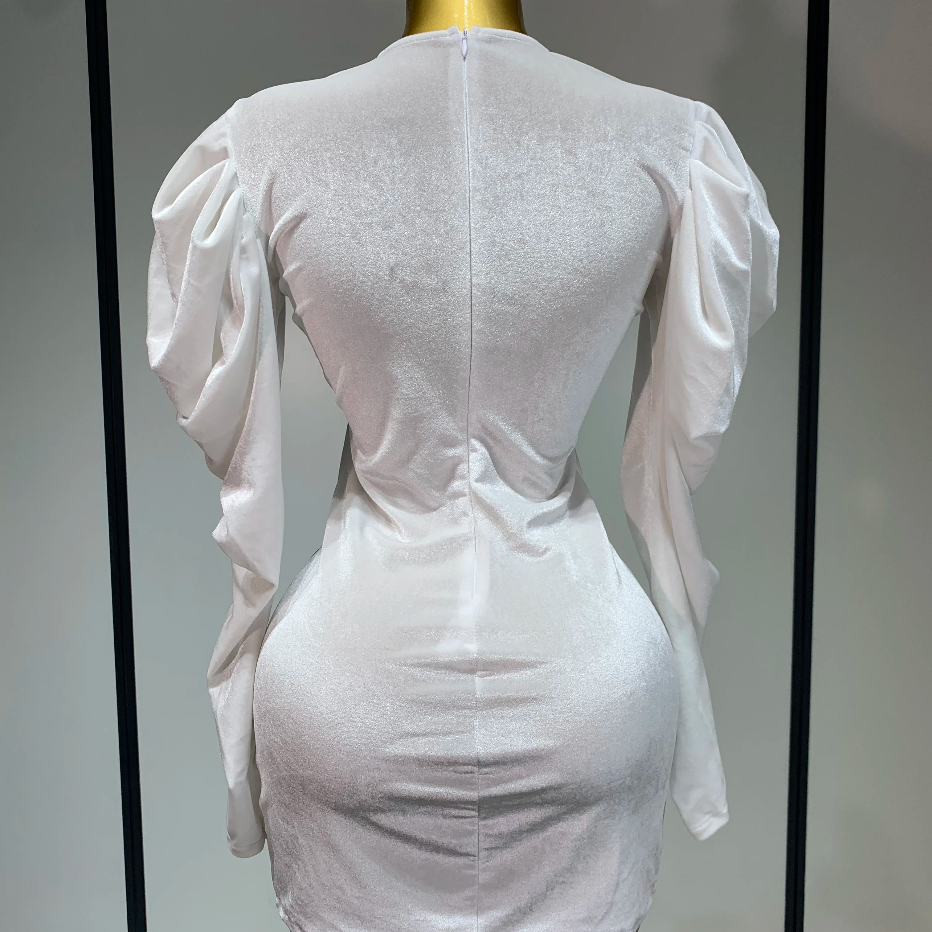 Sparkly Crystals Sexy Mesh Velvet Mini Dress 2025 Women White Elegant Evening Party Luxury Birthday Nightclub Stage Costume