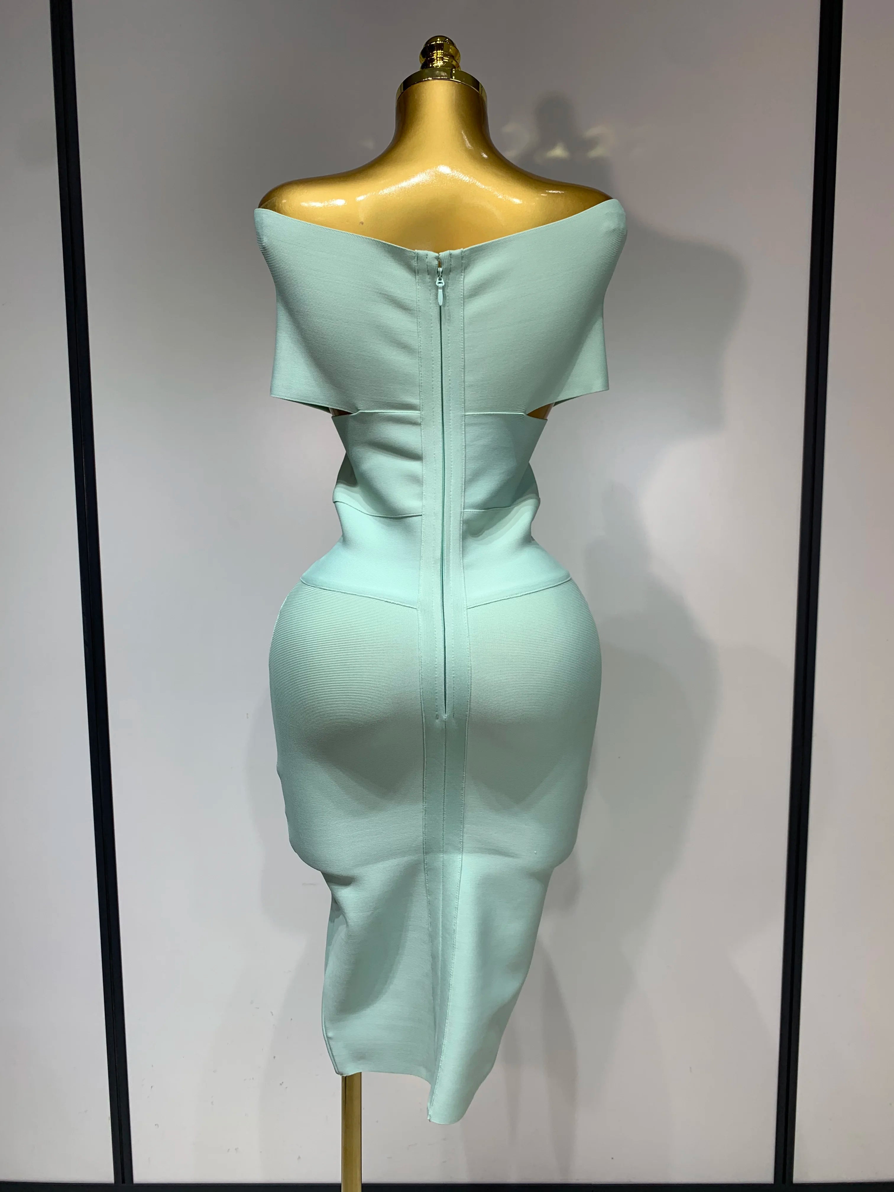 Women Bodycon Sexy Off The Shoulder Bandage Dress Club Dress Midi Celebrity Elegant Party Luxury Birthday Dress