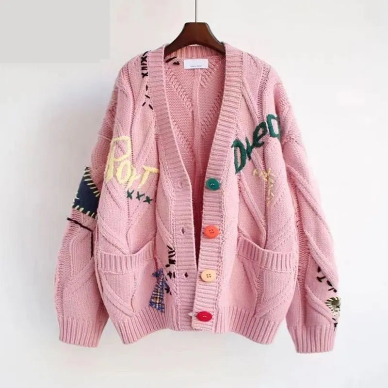 Women's 2024 Autumn/Winter New Fashion Knitted Sweater Dress Matching Set Korean Elegant Cardigan Sling Skirt Two Piece Suit Pink Sweater