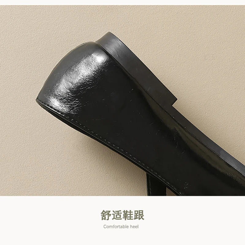 New spring women's outdoor shoes Round toe design Mary Jane shoes Ladies casual flat shoes Work boat shoes Large sizes 41-43