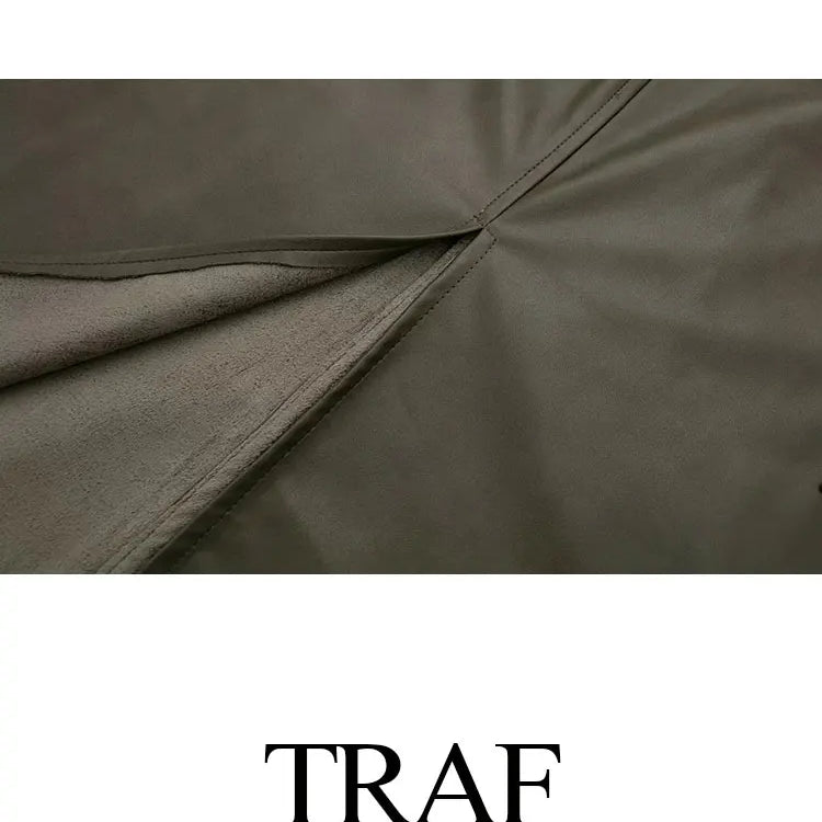 Women Fashion Skirts Spring And Summer Trend Imitation Leather Loose Long Skirt Woman Casual With Pockets Women's Skirts