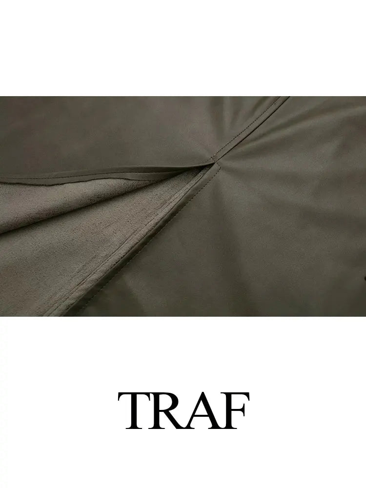 Women Fashion Skirts Spring And Summer Trend Imitation Leather Loose Long Skirt Woman Casual With Pockets Women's Skirts