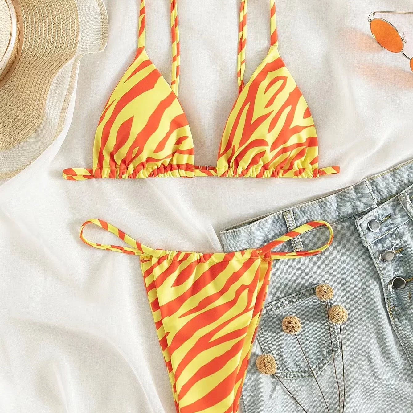 ZTVitality Zebra Print Push Up Bikini Sexy Bikinis 2021 Padded Bra Low Waist Swimsuit Female Swimwear Women Biquini