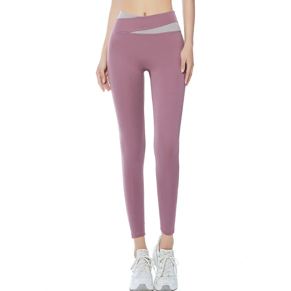 Autumn Winter High Waist Yoga Set Long Sleeve Fitness Vest with Pads Outfits Sportswear Women Sports Leggings Bra Gym Workout Purple Pants