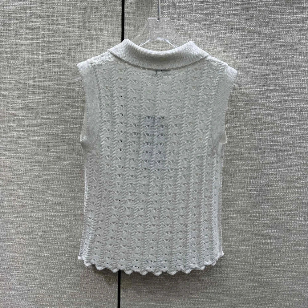 New Fashion Women's Clothing Lux Designer Brand Sleeveless Vest T-shirt For Woman Summer Female Causal Tank Tops 2