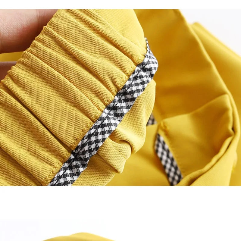 Women's Summer New Solid Fashion Thin High Waist Casual Straight Loose Button Pocket Ruched Suit Harlan Small Feet Pants