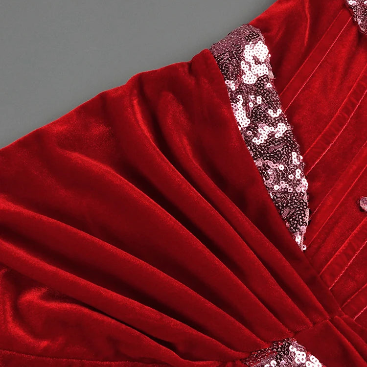 Red Mermaid Birthday Long Dress Off The Shoulder Sequins Details Sparkling Satin Pleated Prom Party Evening Gowns