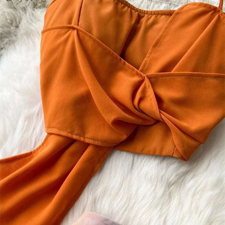 SINGREINY Holiday Suits Strapless Halter Strapless Top+Zipper Tie Dye Skirt Female Fashion Sexy Two Pieces Suit